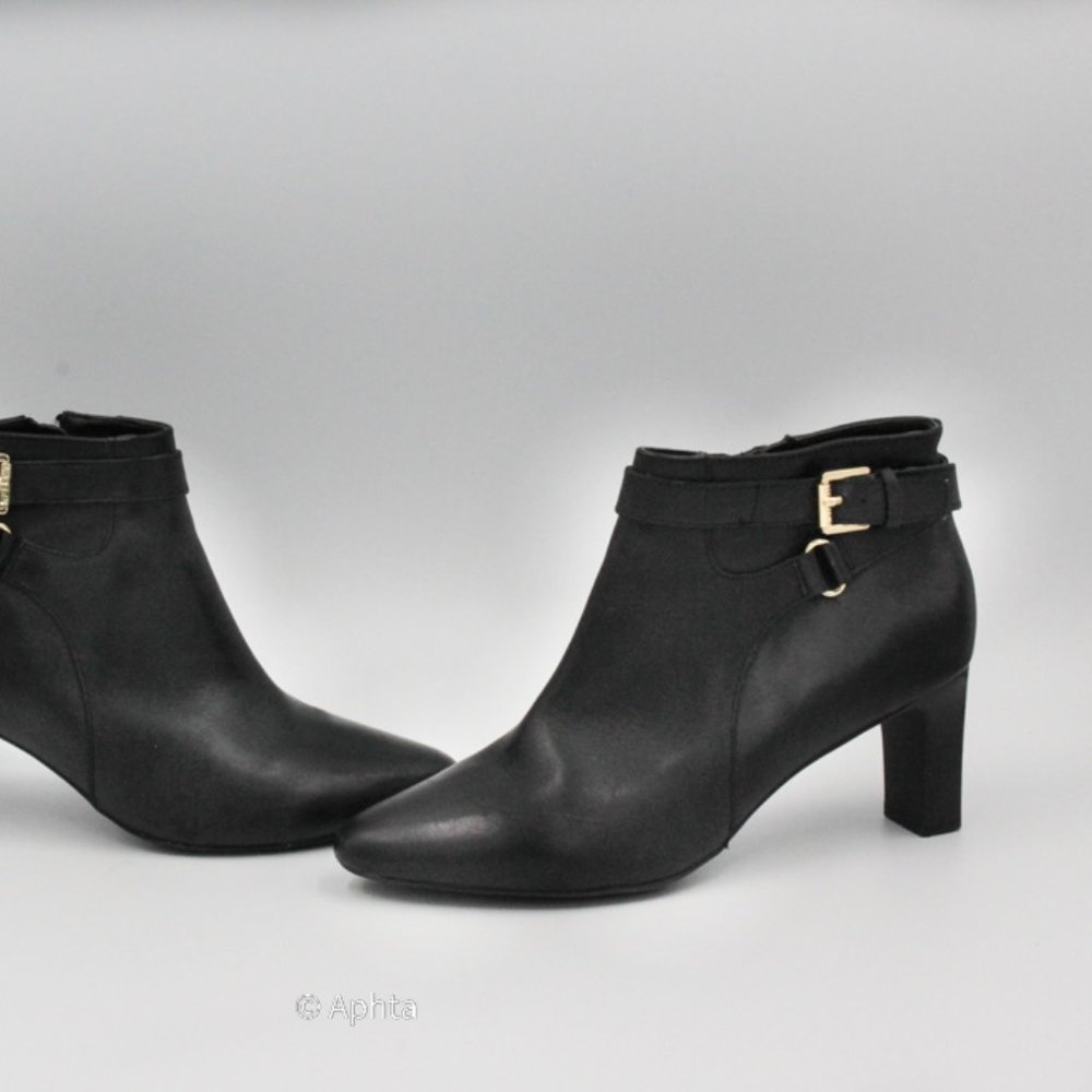 RALPH LAUREN BLACK ANKLE BOOTIES